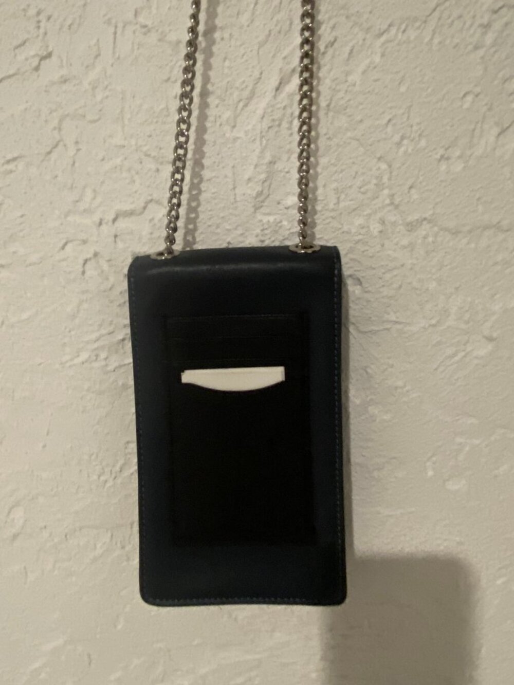 COACH Signature Denim Phone Crossbody Pouch Chain Strap Black - Picture 12 of 15